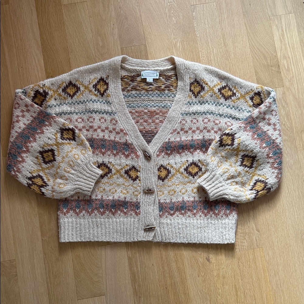 Vici Multicolor Patterned Cardigan - image 1